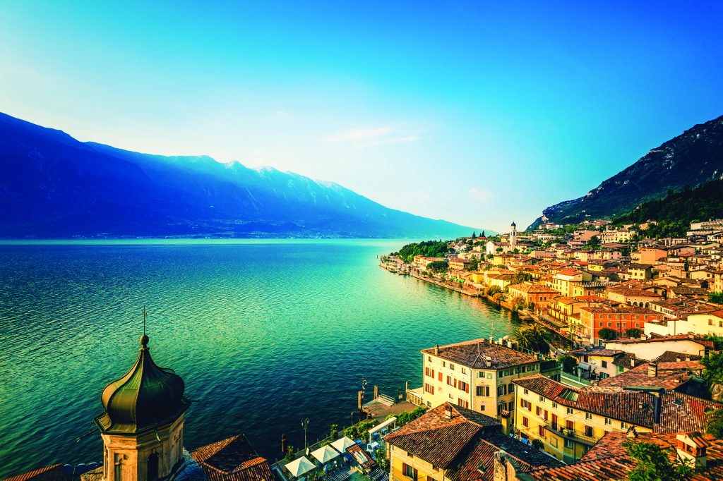 Beautiful Italian Village of Limone on the Garda Lake, Italy